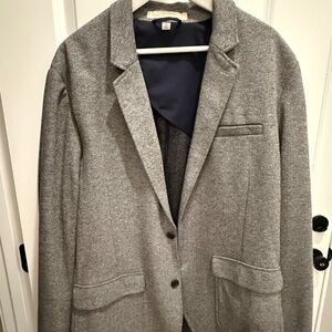 Men’s Italian Knit Blazer - Textured Grey